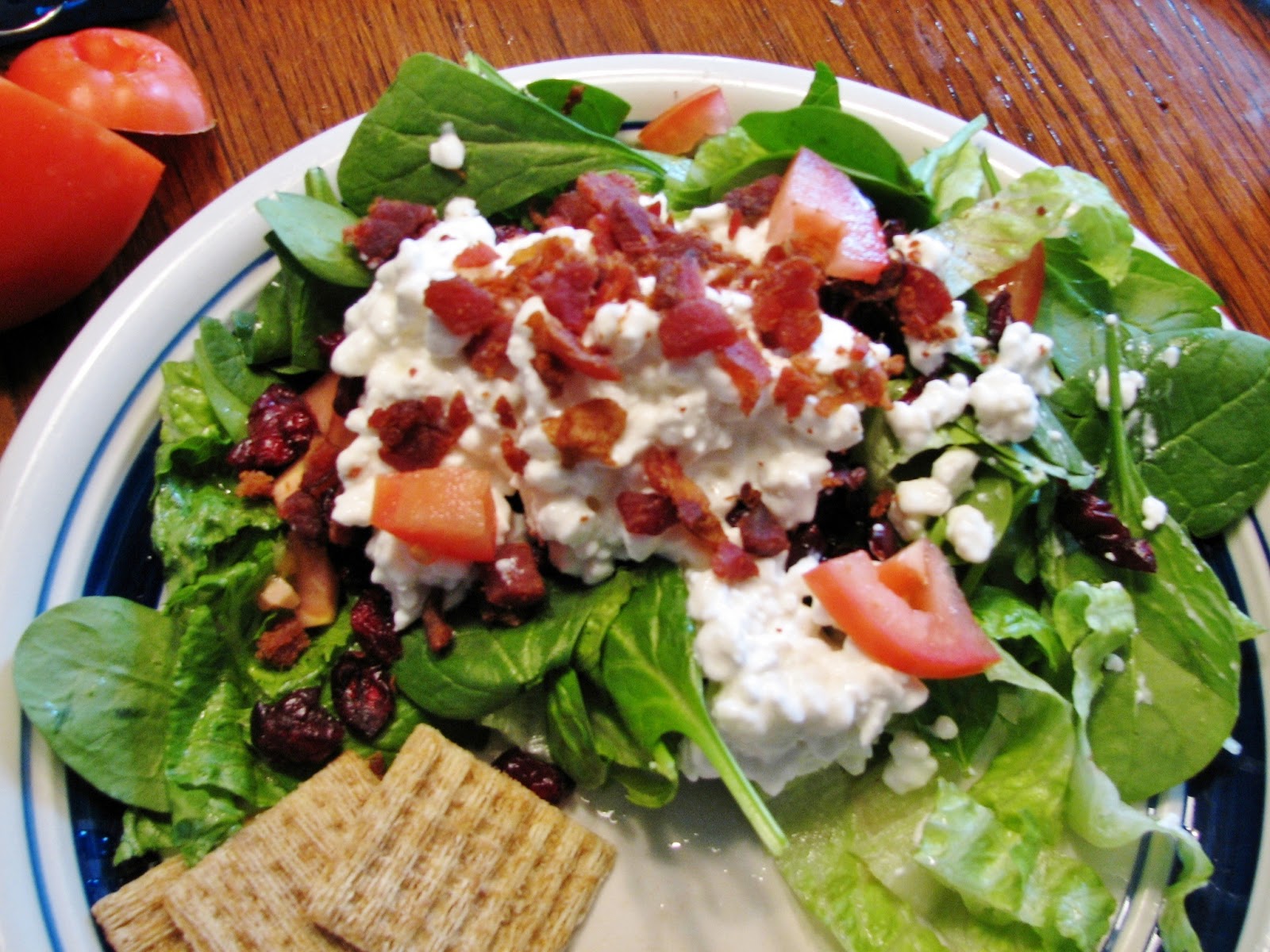 Something A Little Pretty Spinach Bacon Craisin Salad