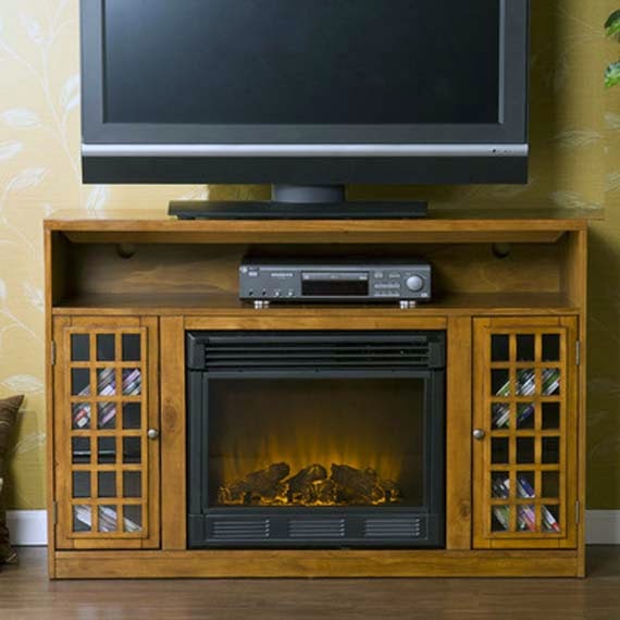 TV Stand with Fireplace photo