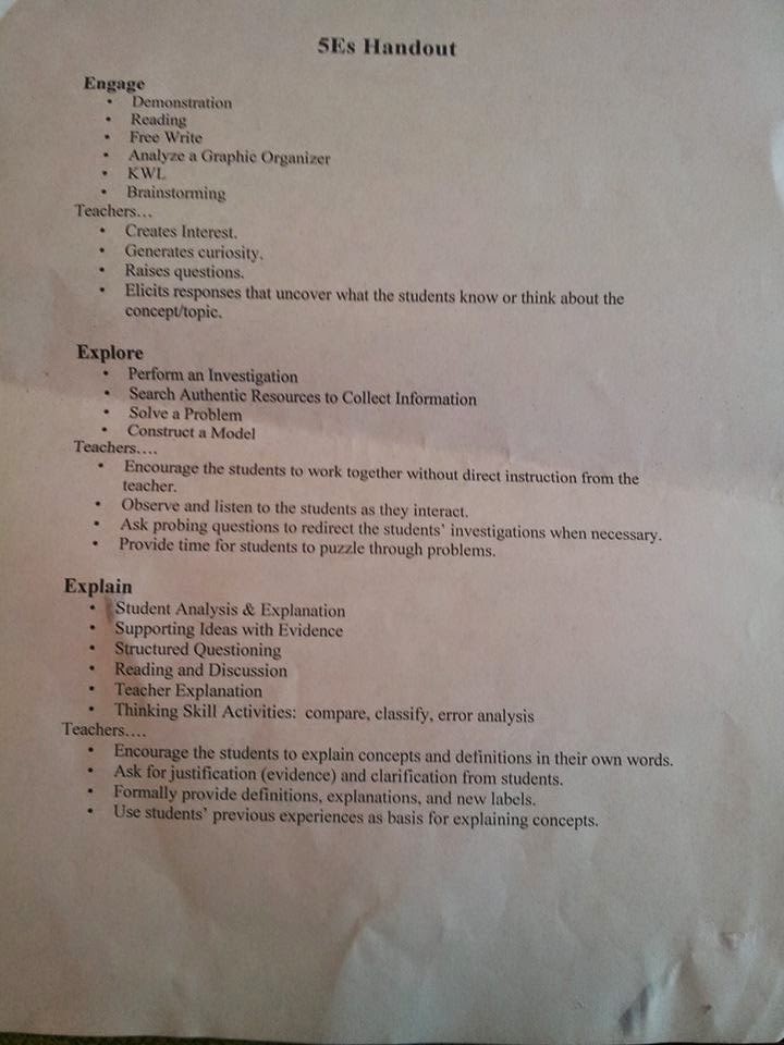 Science Journal The 5 E S Of Science