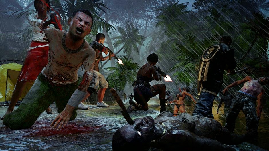 Dead Island Riptide game review picture of team fighting zombies