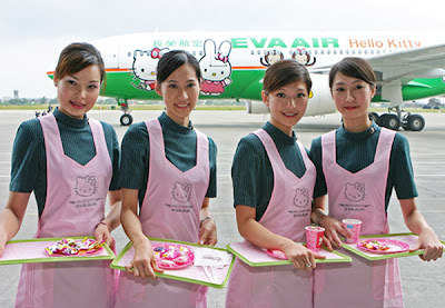 Hello Kitty Themed Airplane Service Taiwan