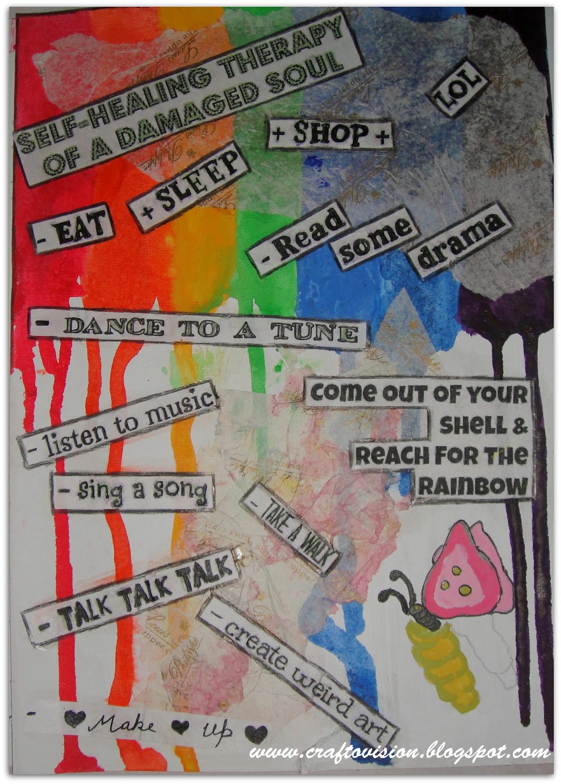 More fun and experiments with art journal pages ..