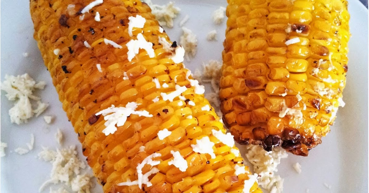 Grilled Corn with Feta Cheese and Lime (Airfryer Version)
