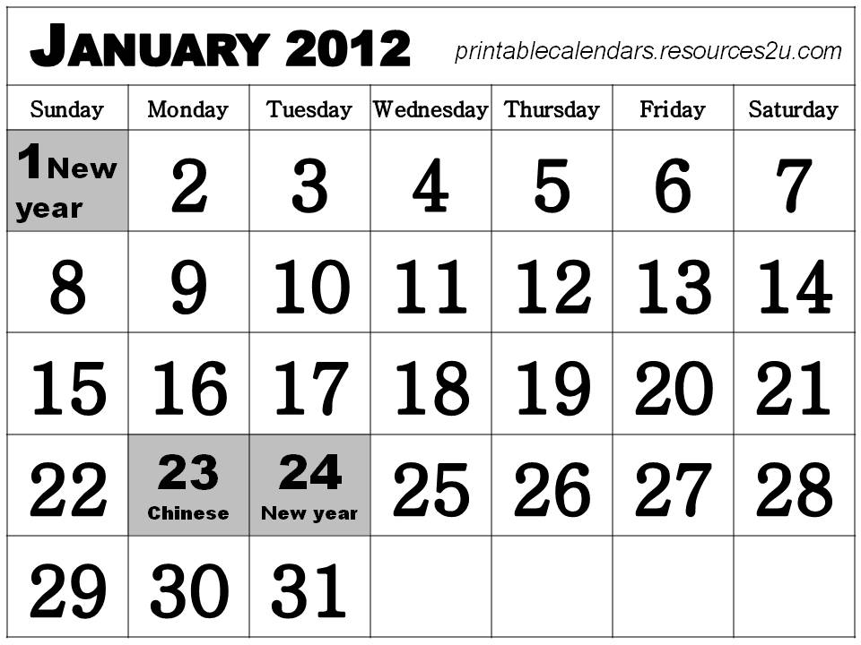 free printable homemade 2012 calendars and planners free printable
