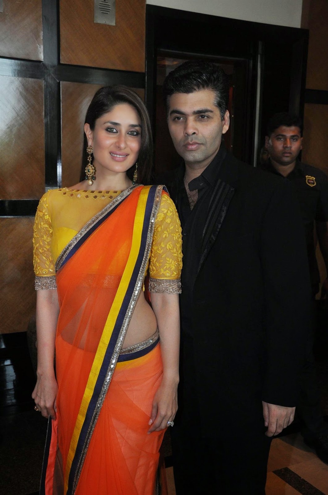Kareena Kapoor in orange Saree At FICCI Frames Event In Powai, Mumbai