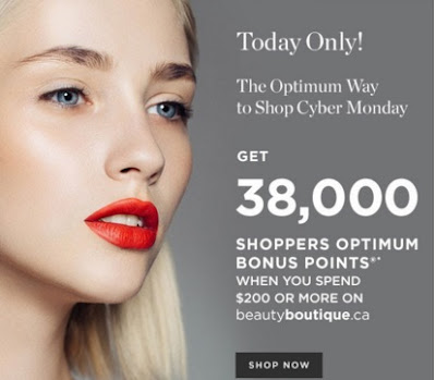Shoppers Drug Mart Cyber Monday Beauty Boutique 38,000 Optimum Points When You Spend $200