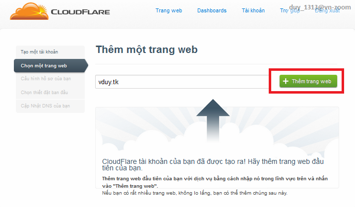Hướng dẫn tổng hợp: Openshift + Wordpress + Dot.tk + Cloudflare + Outlook Mail Domain Screenshot+(148)