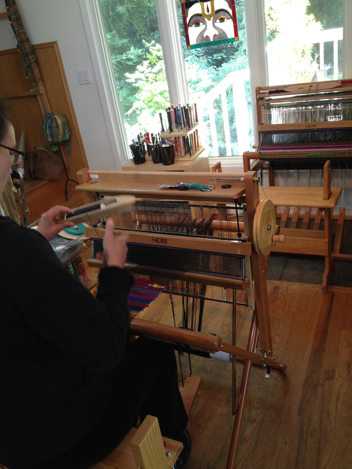 CENTERING WITH FIBER Learning saori weaving and rigid heddle loom weaving