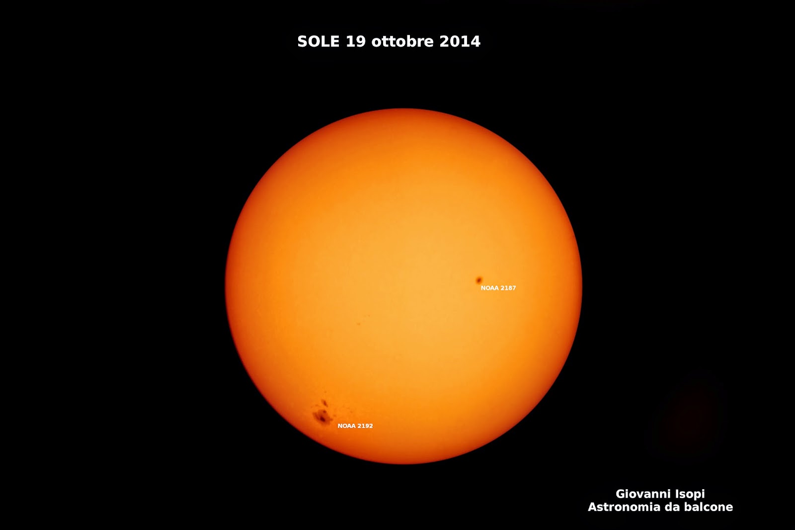 Astronomia da balcone Il sole e il suo enorme neo