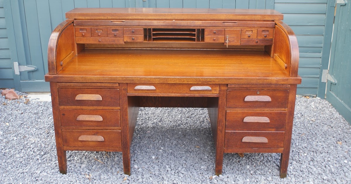 John Mark Power, Antiques Conservator National Oak Roll Top Desk (1917)