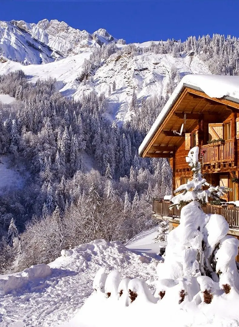 French Alps,Swiss chalet