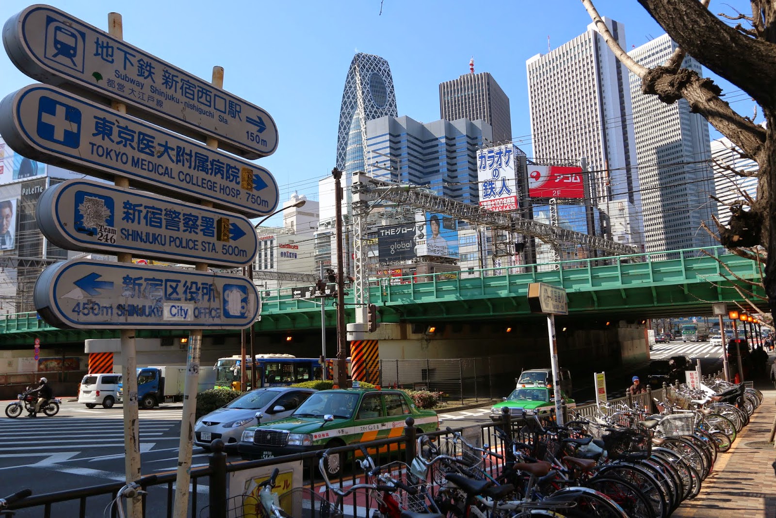 Standing at the border between Skyscraper District and Kabukicho of Shinjuku City in Tokyo, Japan Standing at the border between Skyscraper District and Kabukicho of Shinjuku City in Tokyo, Japan