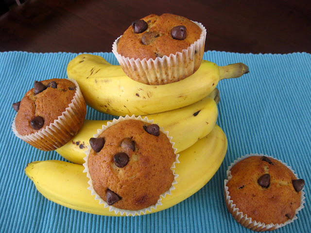 Muffins De Plátano Y Chocolate
