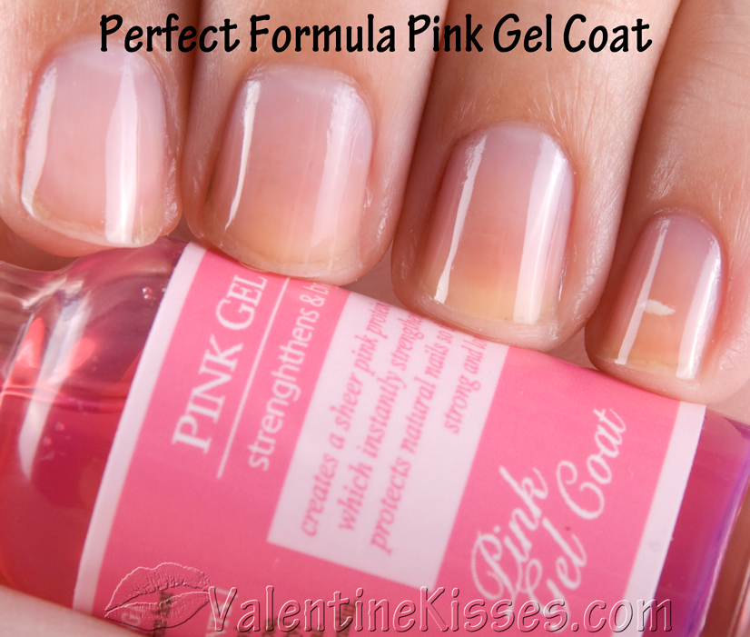 Valentine Kisses Perfect Formula Pink Gel Coat pics, before & after