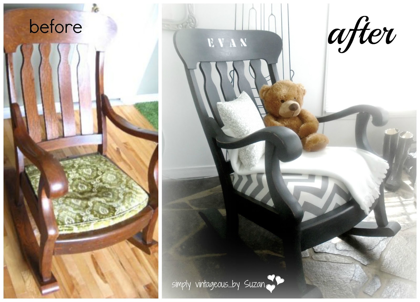 painting a rocking chair for nursery