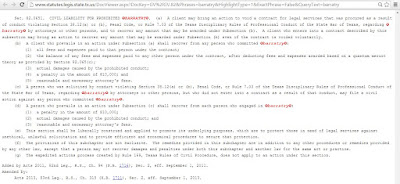 Texas Gov't Code Section 82.0651 Civil Liability for Prohibited Barratry Texas Government Code Section 82.0651 Civil Cause of Action for Barratry