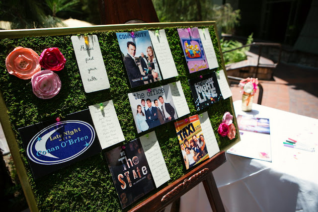 Table Assignments - Wedding Pre-Reception in Brisa Courtyard