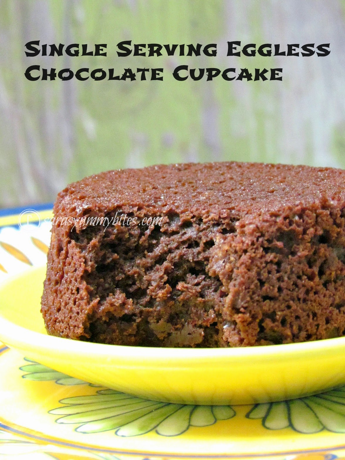 Single Serving Eggless Chocolate Cupcake SarasYummyBites