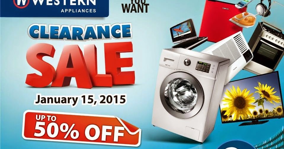 Manila Shopper Western Appliances Clearance SALE Jan 2015