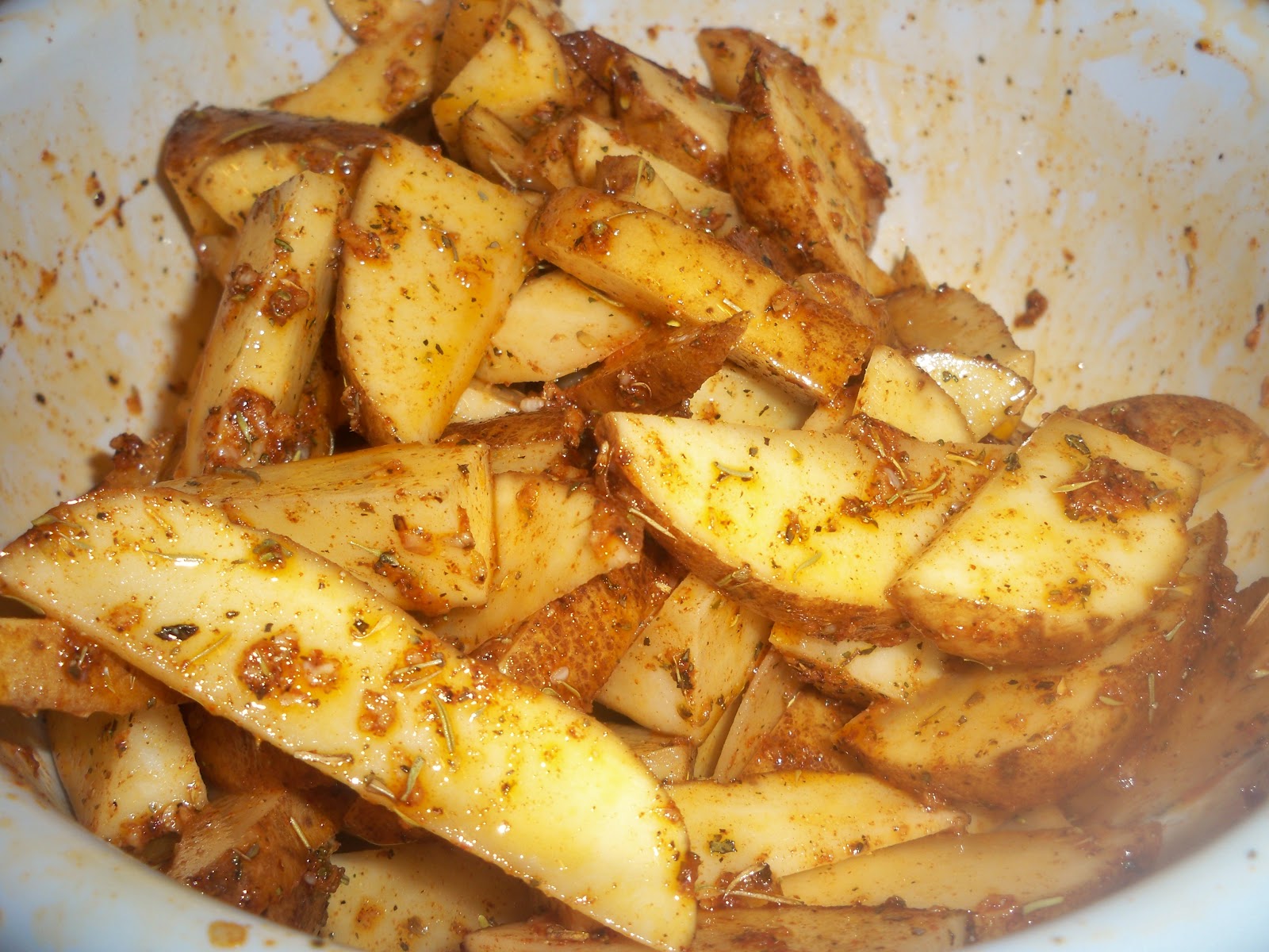 From the Kitchen of Mama Harris Garlic and Herb Seasoned Potato Wedges