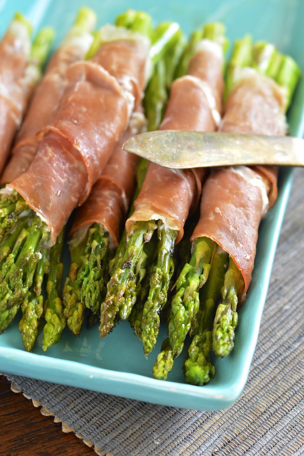 Prosciutto Wrapped Asparagus with Goat Cheese Virtually Homemade