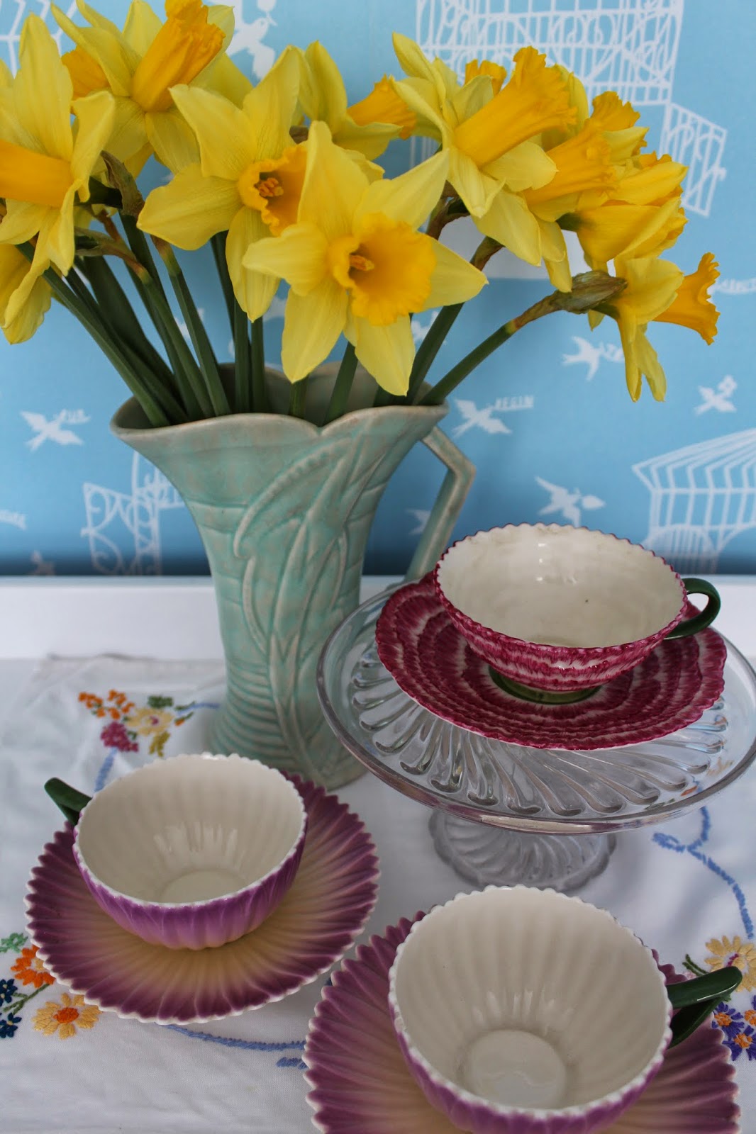 Stitch And Bake Laura Ashley Cups and Saucers