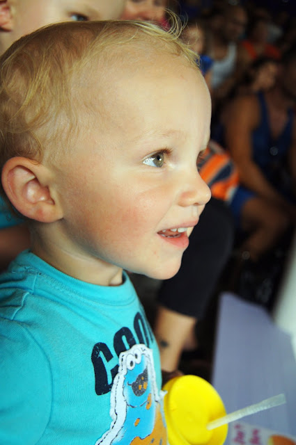 toddler in awe of elmo