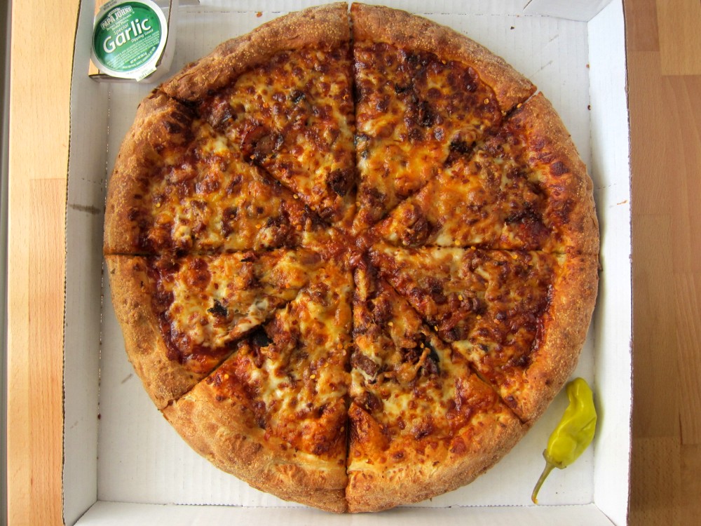 Review Papa John's Spicy Pulled Pork Pizza Brand Eating