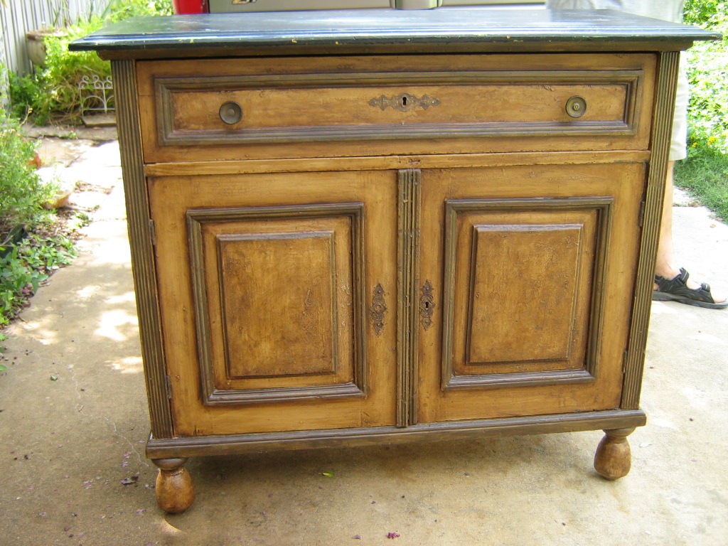 Black distressed kitchen cabinets Green and Black Distressed Furniture
