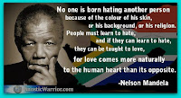 NELSON MANDELA - Help erase RACIAL bias, an AHOD call to action