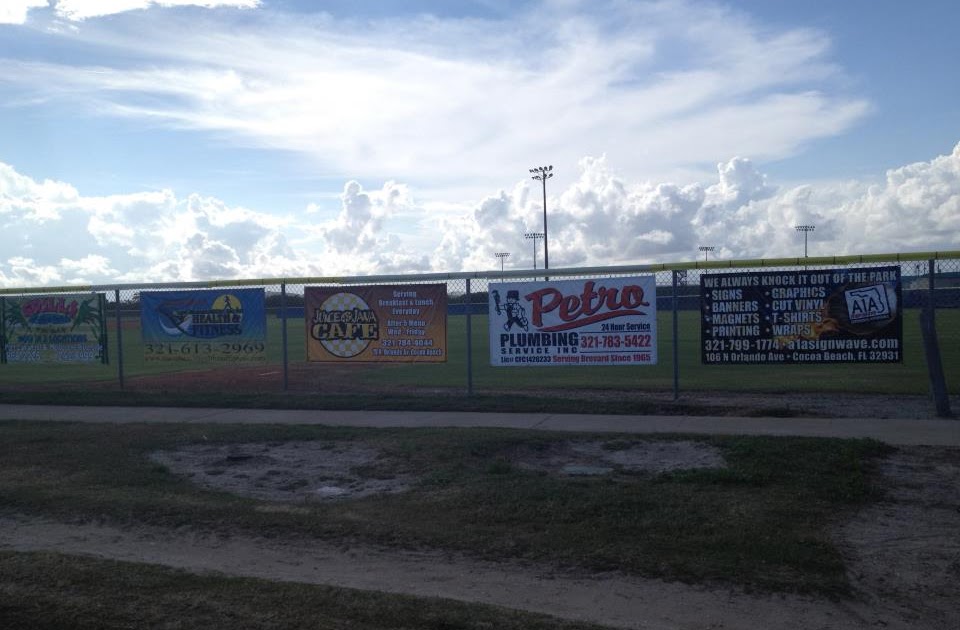 A1A Sign Wave Cocoa Beach High School Baseball Banners // A1A Sign Wave