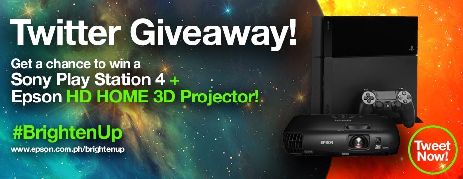 Epson invites public to BrightenUp and win a Home 3D Gaming System Epson BrightenUp Twitter Giveaway