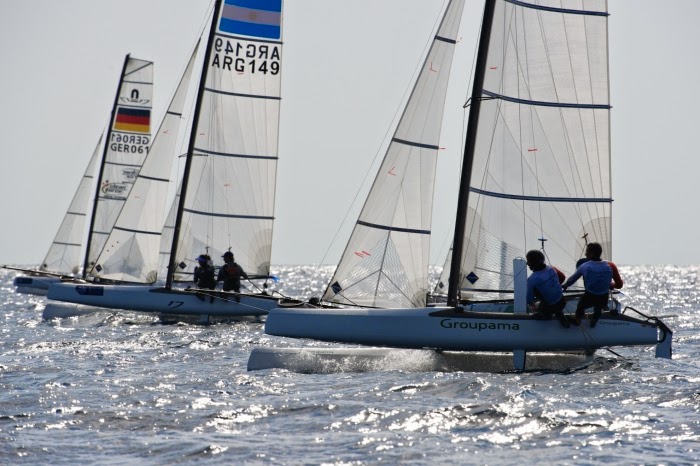 Franck Cammas et Sophie de Turckheim au Test Event de Rio. Franck Cammas et Sophie de Turckheim au Test Event de Rio.
