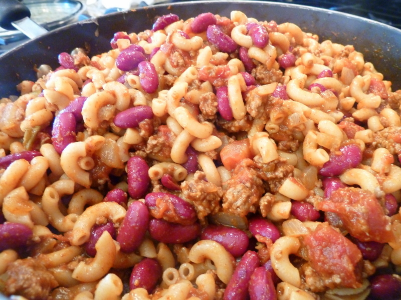 Cookin' Cowgirl Kidney Bean and Hamburger Pasta