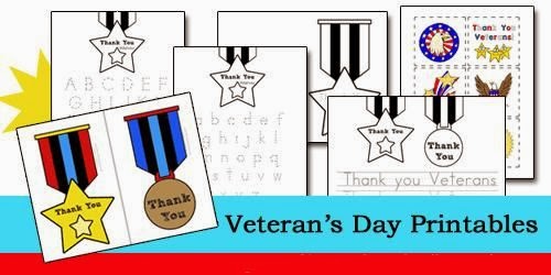 Kids Veterans Day Thank You Cards Printable