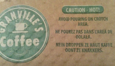 caution hot coffee avoid pouring on crotch funny warning