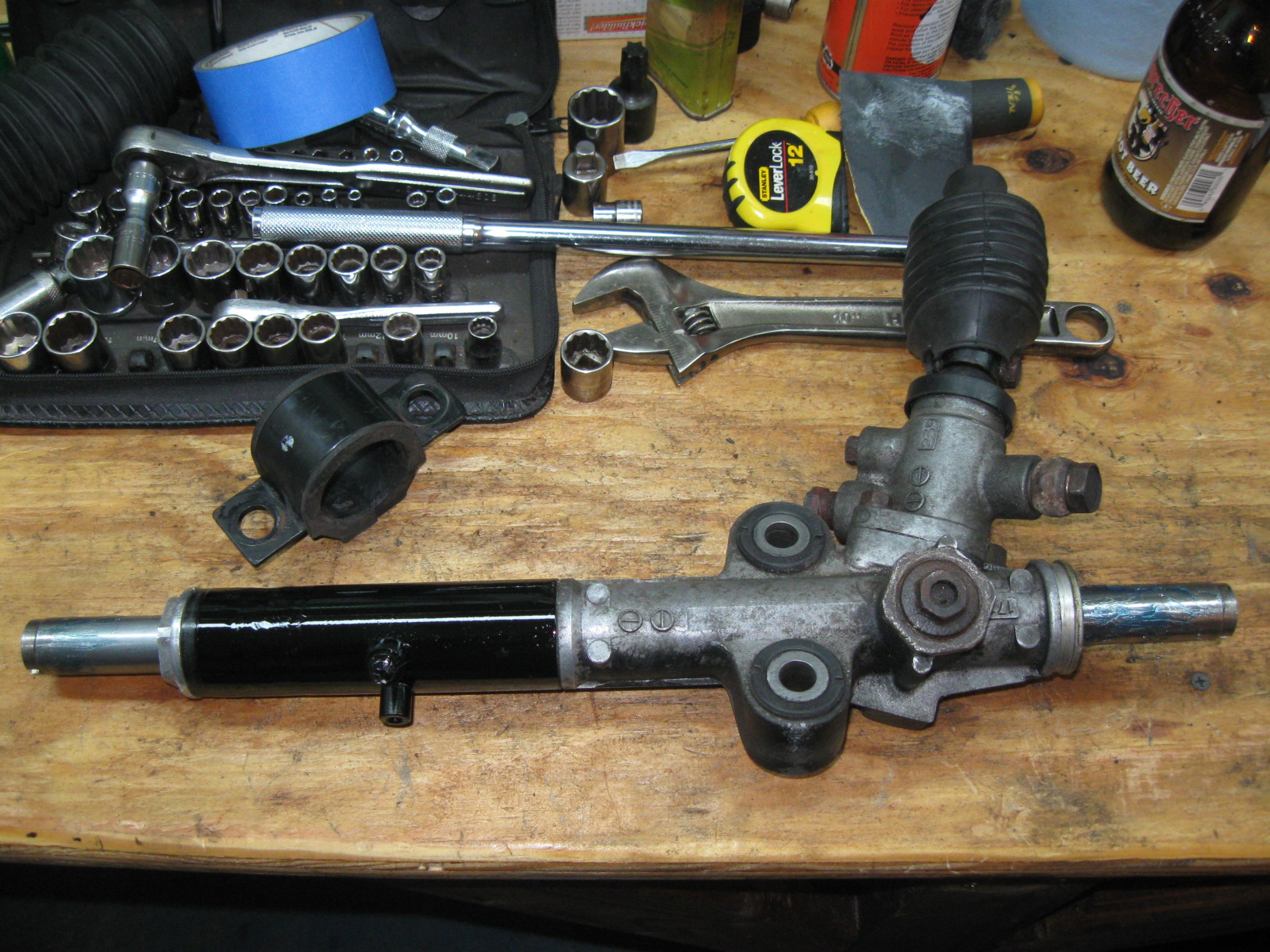 Scott's Locost 7 Build Cutting down the steering rack