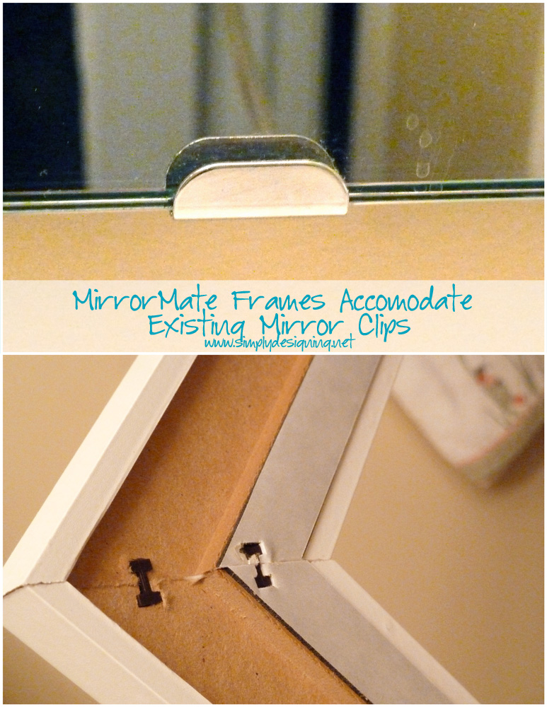 Installing Bathroom Mirror Frames One Thing That I Love About Mirrormate Frames Is You Leave Your Bathroom Mirror On The Wall This Makes Installation So Easy