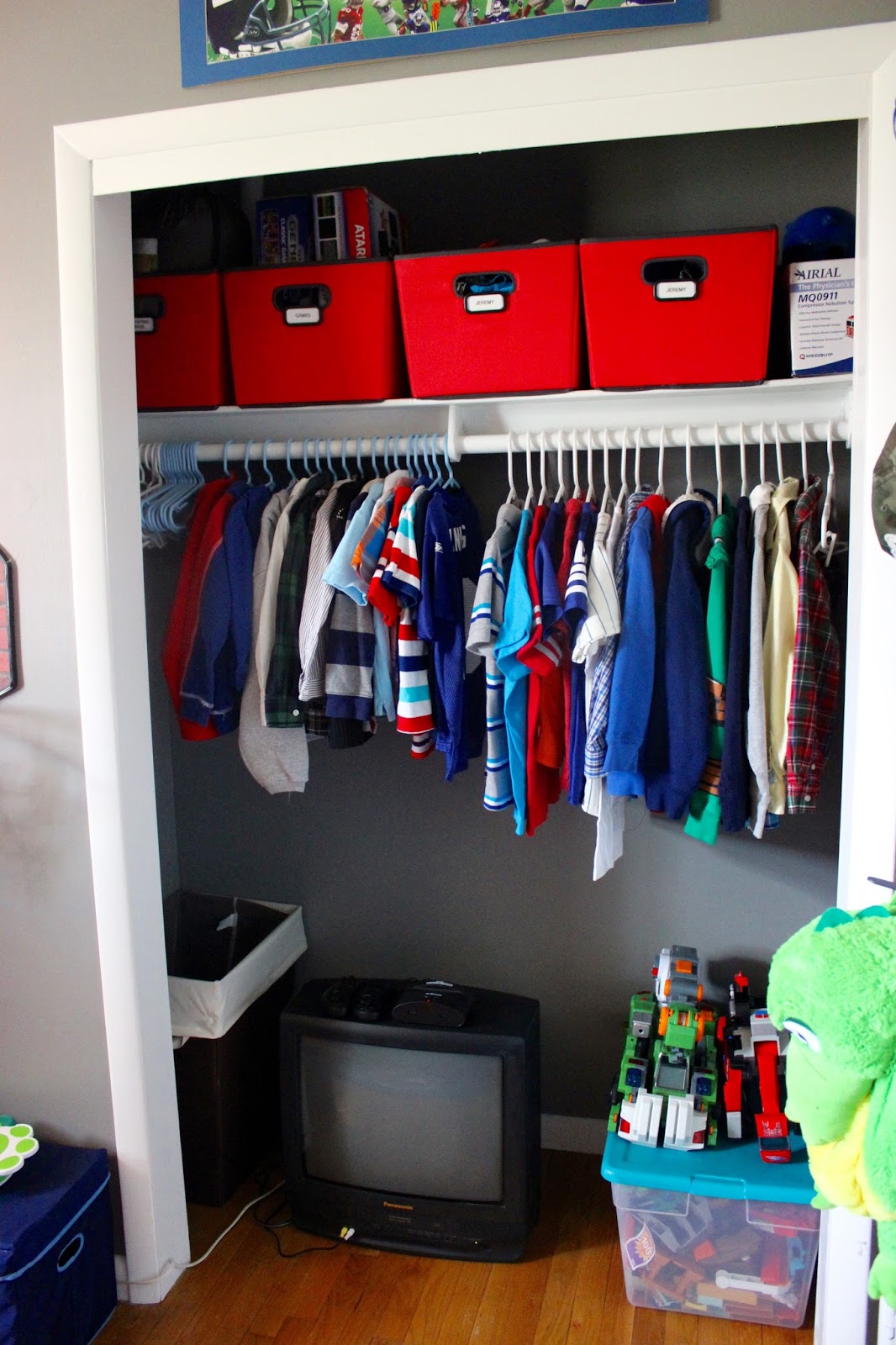 Organizing for Six Clean & Organized Boys Room