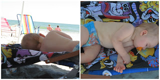 Big Kahuna Beach Chair by Rio Sleeping Baby Cot at the Ocean