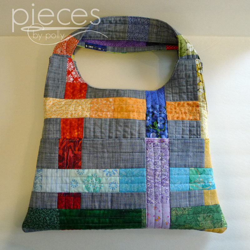 Pieces by Polly Scrappy Stripes Quilted Tote Bag