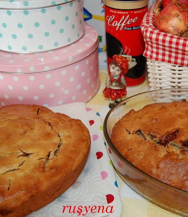 Ruşyena ! ! kuru incirli, cevizli, tarçınlı kek ve bir ilk