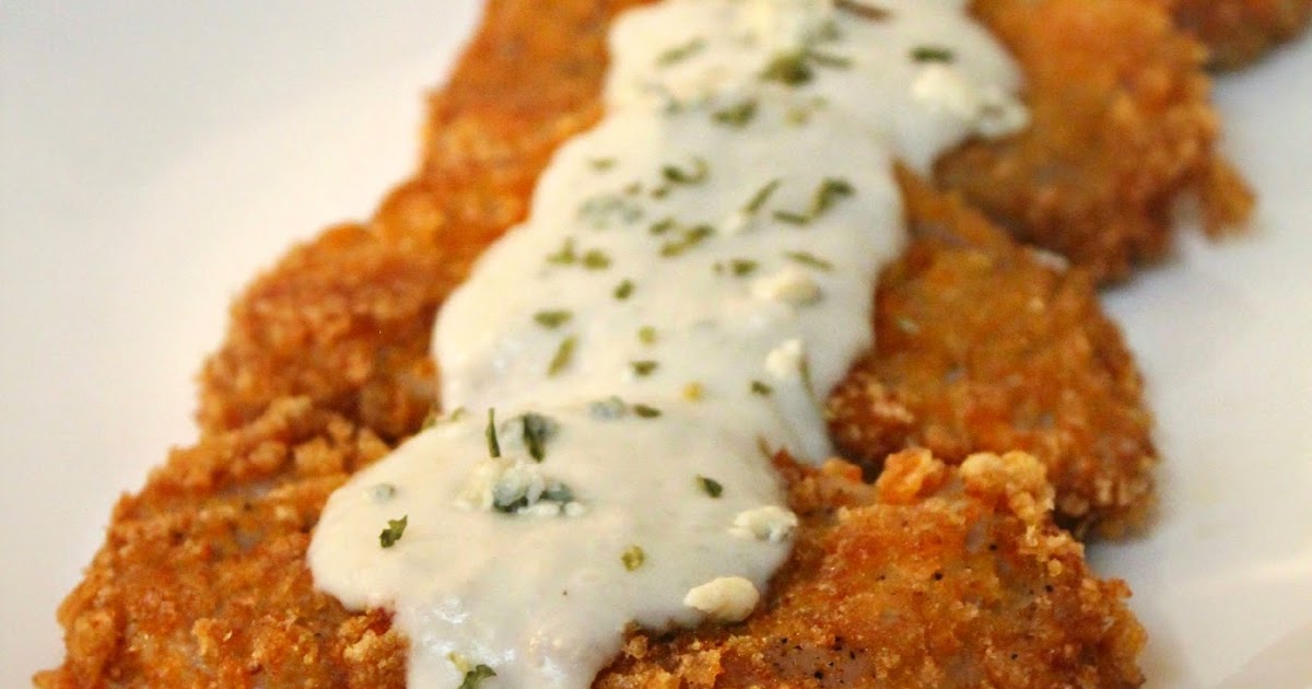 Low Carb BuffaloStyle Fried Pork Chops with Bleu Cheese Sauce