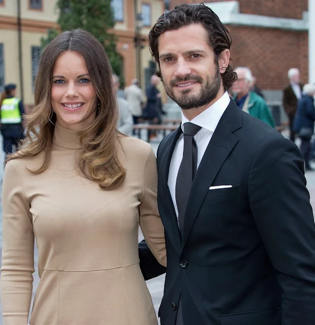 Prince Carl Philip and Princess Sofia of Sweden attend opening of the General Synod in the Uppsala Domkyrka, Sweden