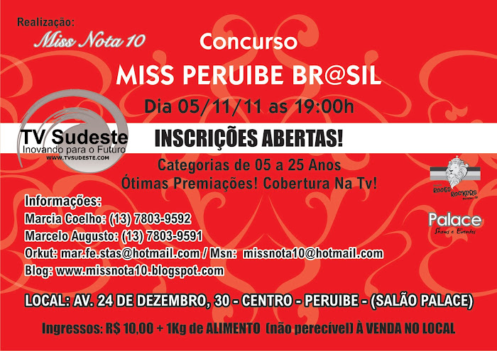 CONCURSO MISS PERUIBE BR@SIL