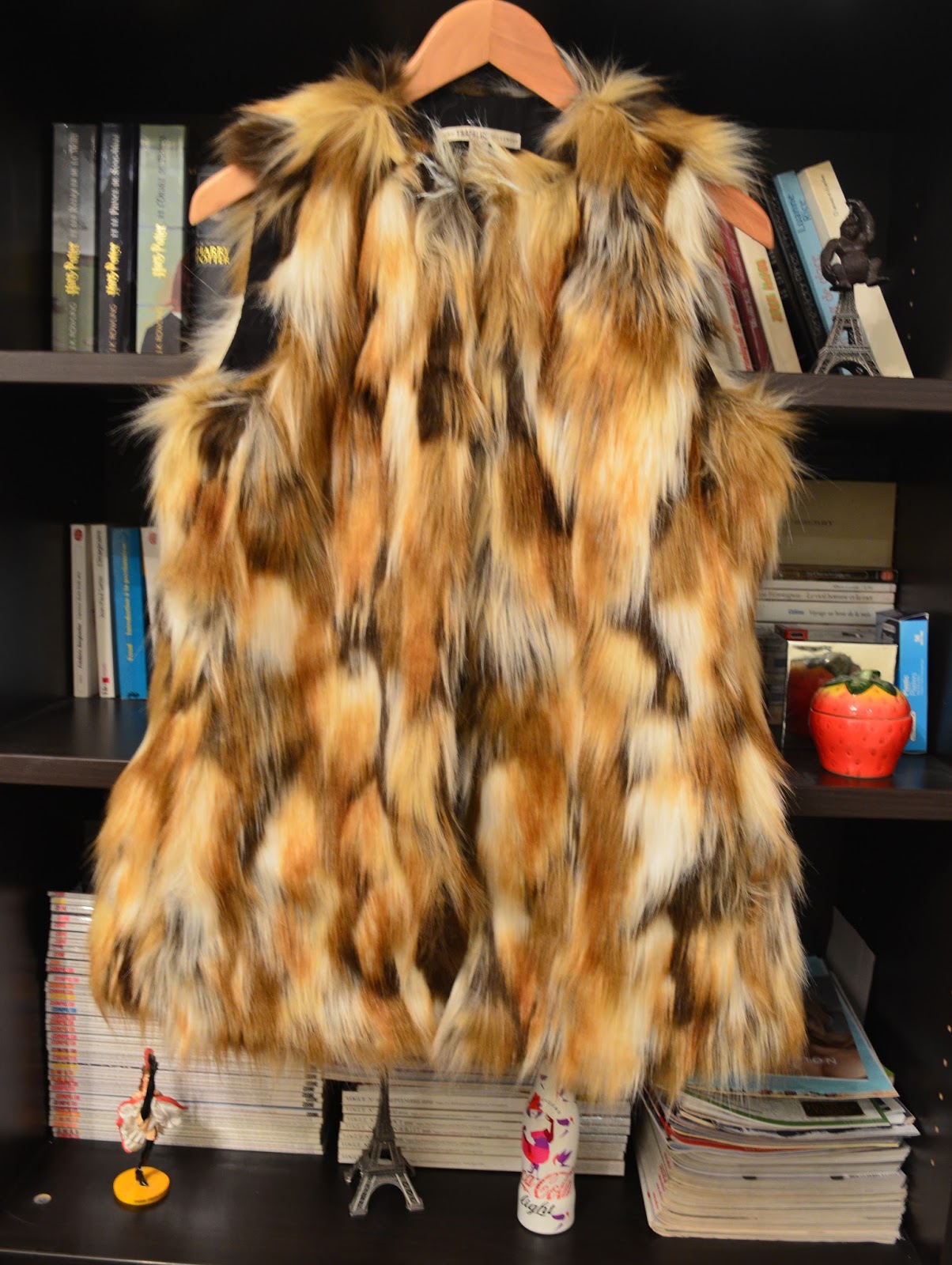 faux fur vest zara
