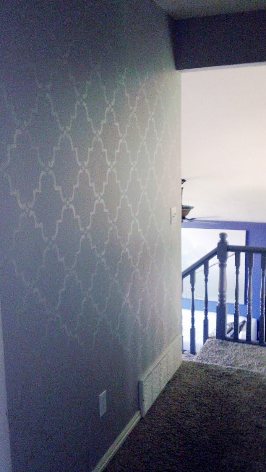 Our Stenciled Hallway Chris Loves Julia