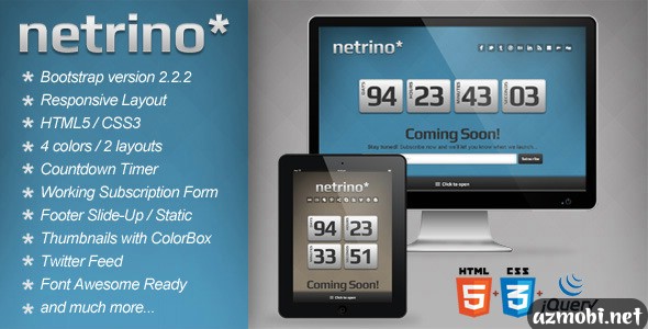 Netrino – Bootstrap Coming Soon Page