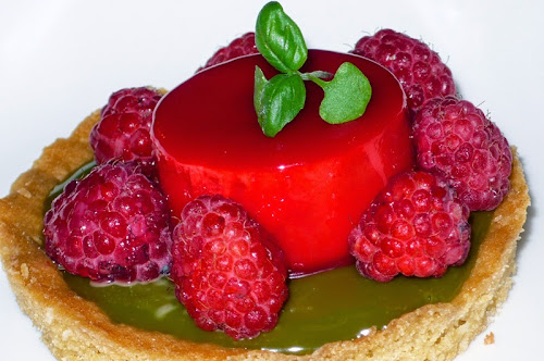 Pisztáciatorta málnával (New York Café, Budapest)