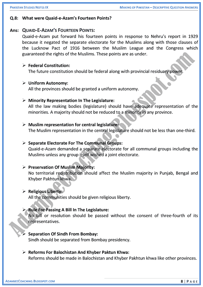 making-of-pakistan-descriptive-question-answers-pakistan-studies-ix